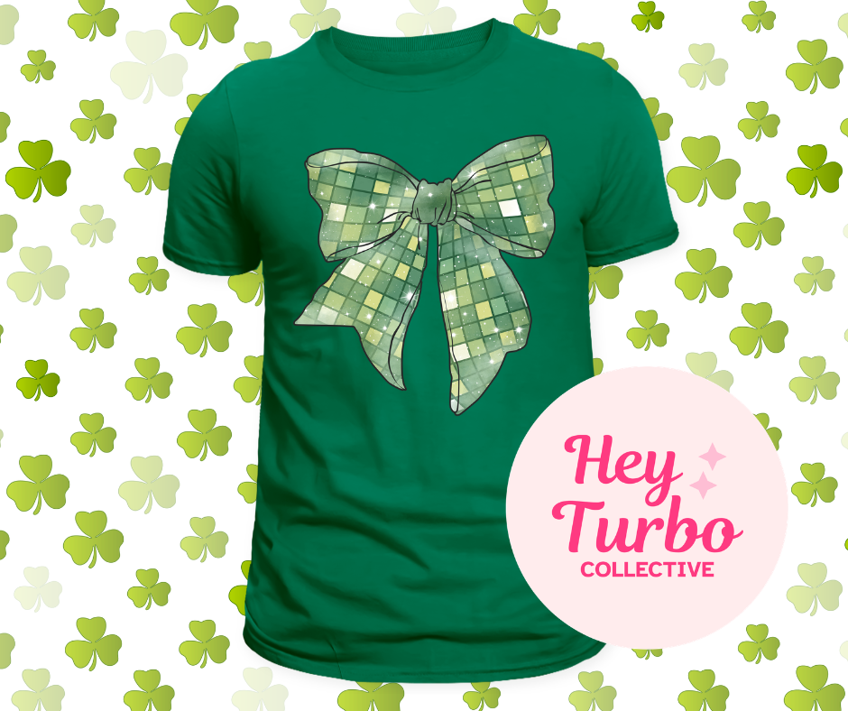 Disco Ball Bow – St. Patrick’s Day Edition