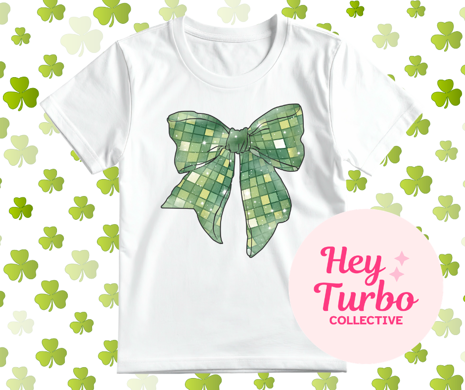 Disco Ball Bow – St. Patrick’s Day Edition