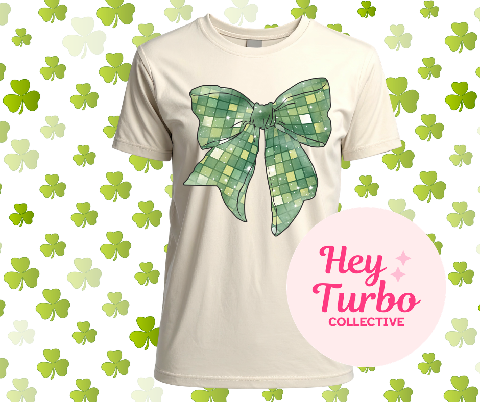 Disco Ball Bow – St. Patrick’s Day Edition